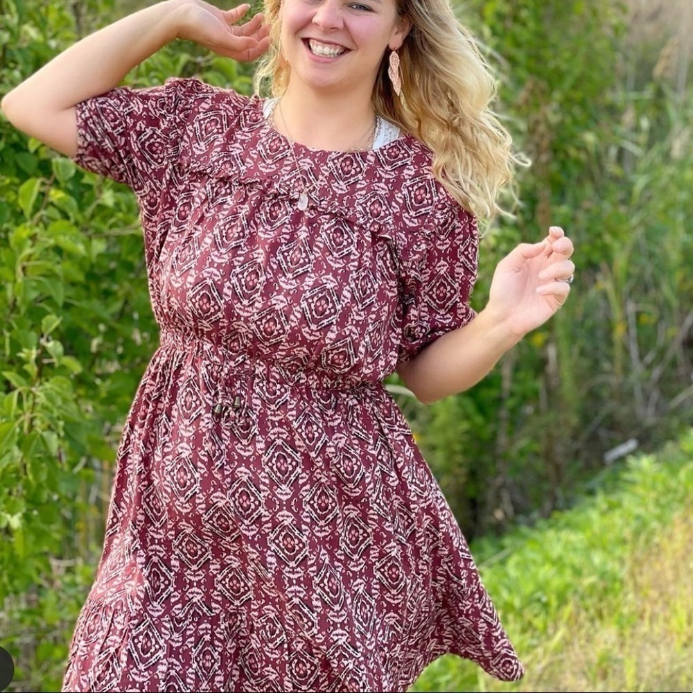 Maurices Mixed Print Ruffle Mini Dress - Picture 2 of 6